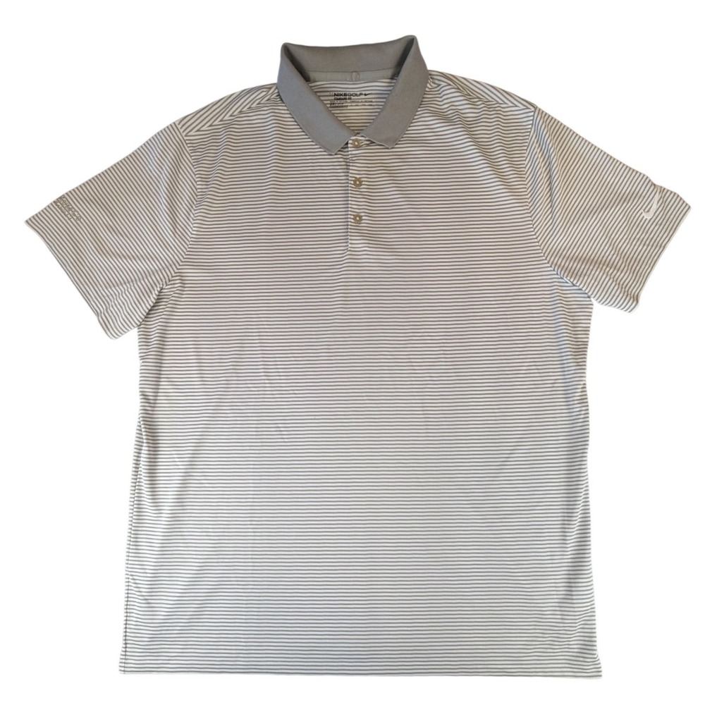 Nike Golf Standard Fit Dri-FIT Polo Shirt Mens XXL Koloa‎ Rum Co Hawaii Striped - Picture 3 of 6